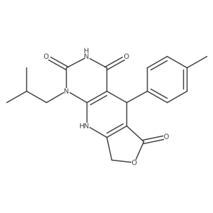 8-(4-Methylphenyl)-13-(2-methylpropyl)-5-oxa-2,11,13-triazatricyclo[7.4.0.0^{3,7}]trideca-1(9),3(7)-diene-6,10,12-trione结构式
