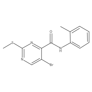 5-bromo-N-(2-methylphenyl)-2-(methylsulfanyl)pyrimidine-4-carboxamide Structure
