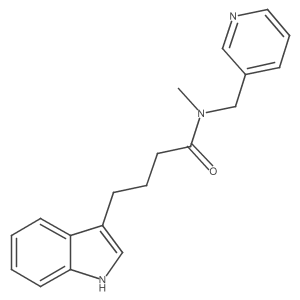 4-(1H-indol-3-yl)-N-methyl-N-(pyridin-3-ylmethyl)butanamide结构式