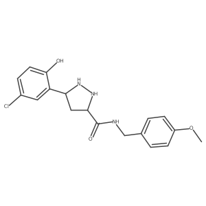 5-(5-chloro-2-hydroxyphenyl)-N-[(4-methoxyphenyl)methyl]pyrazolidine-3-carboxamide Structure