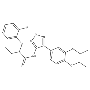 N-[4-(3,4-diethoxyphenyl)-1,2,5-oxadiazol-3-yl]-2-(2-fluorophenoxy)butanamide Structure