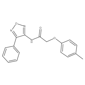 2-(4-methylphenoxy)-N-(4-phenyl-1,2,5-oxadiazol-3-yl)acetamide结构式