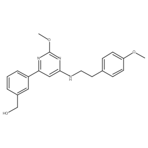 (3-{2-Methoxy-6-[2-(4-methoxy-phenyl)-ethylamino]-pyrimidin-4-yl}-phenyl)-methanol Structure