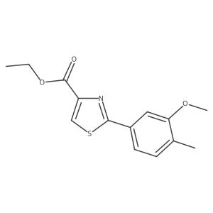 Ethyl 2-(3-methoxy-4-methylphenyl)thiazole-4-carboxylate结构式