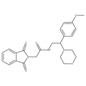 1,3-Dihydro-N-[2-(4-methoxyphenyl)-2-(4-morpholinyl)ethyl]-1,3-dioxo-2H-isoindole-2-acetamide结构式
