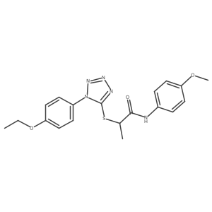 2-((1-(4-ethoxyphenyl)-1H-tetrazol-5-yl)thio)-N-(4-methoxyphenyl)propanamide Structure