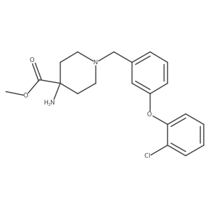 4-Amino-1-[[3-(2-chlorophenoxy)phenyl]methyl]-4-piperidinecarboxylic acid methyl ester结构式