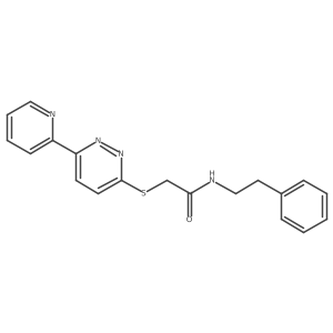 N-phenethyl-2-((6-(pyridin-2-yl)pyridazin-3-yl)thio)acetamide结构式