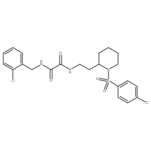 N1-(2-chlorobenzyl)-N2-(2-(1-((4-chlorophenyl)sulfonyl)piperidin-2-yl)ethyl)oxalamide Structure