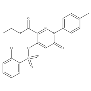 Ethyl 4-(((2-chlorophenyl)sulfonyl)oxy)-6-oxo-1-(p-tolyl)-1,6-dihydropyridazine-3-carboxylate Structure