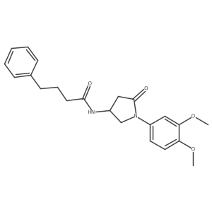 N-[1-(3,4-dimethoxyphenyl)-5-oxopyrrolidin-3-yl]-4-phenylbutanamide结构式