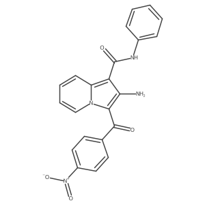 2-amino-3-(4-nitrobenzoyl)-N-phenylindolizine-1-carboxamide Structure