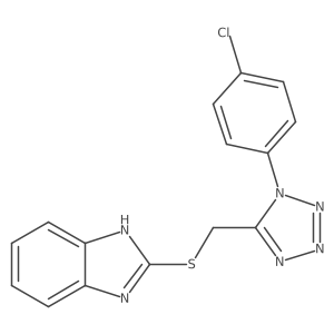 2-({[1-(4-chlorophenyl)-1H-tetrazol-5-yl]methyl}sulfanyl)-1H-benzimidazole结构式