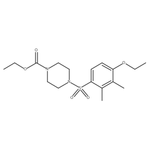 Ethyl 4-[(4-ethoxy-2,3-dimethylphenyl)sulfonyl]piperazinecarboxylate Structure