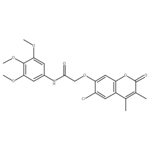 2-[(6-chloro-3,4-dimethyl-2-oxo-2H-chromen-7-yl)oxy]-N-(3,4,5-trimethoxyphenyl)acetamide结构式