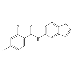 N-(benzo[d]thiazol-5-yl)-2,4-dichlorobenzamide结构式