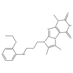 8-(3-((2-ethoxyphenyl)amino)propyl)-1,6,7-trimethyl-1H-imidazo[2,1-f]purine-2,4(3H,8H)-dione Structure