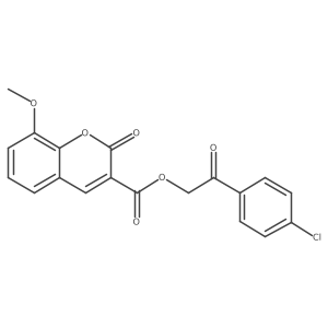 2-(4-chlorophenyl)-2-oxoethyl 8-methoxy-2-oxo-2H-chromene-3-carboxylate结构式
