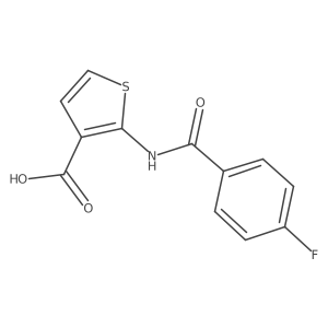 2-(4-Fluorobenzamido)thiophene-3-carboxylic acid结构式