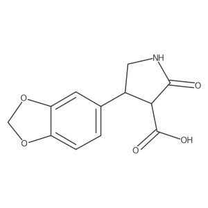 4-(1,3-benzodioxol-5-yl)-2-oxo-pyrrolidine-3-carboxylic acid Structure