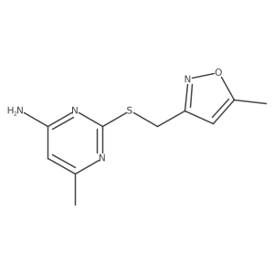 6-Methyl-2-(((5-methylisoxazol-3-yl)methyl)thio)pyrimidin-4-amine Structure