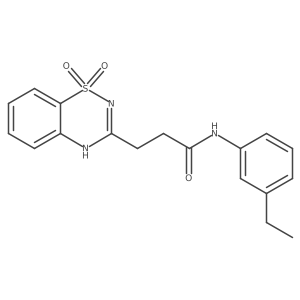 3-(1,1-dioxido-2H-1,2,4-benzothiadiazin-3-yl)-N-(3-ethylphenyl)propanamide Structure