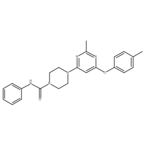 4-(2-methyl-6-(p-tolyloxy)pyrimidin-4-yl)-N-phenylpiperazine-1-carboxamide Structure
