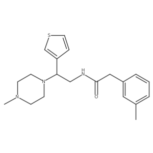 N-(2-(4-methylpiperazin-1-yl)-2-(thiophen-3-yl)ethyl)-2-(m-tolyl)acetamide结构式