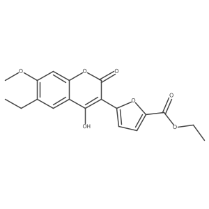 ethyl 5-(6-ethyl-4-hydroxy-7-methoxy-2-oxo-2H-chromen-3-yl)furan-2-carboxylate结构式