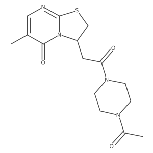 3-(2-(4-acetylpiperazin-1-yl)-2-oxoethyl)-6-methyl-2H-thiazolo[3,2-a]pyrimidin-5(3H)-one Structure