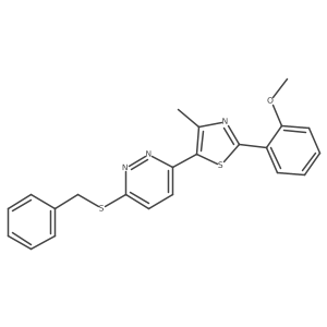 5-(6-(Benzylthio)pyridazin-3-yl)-2-(2-methoxyphenyl)-4-methylthiazole结构式