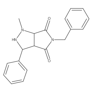 5-benzyl-1-methyl-3-phenyltetrahydropyrrolo[3,4-c]pyrazole-4,6(1H,5H)-dione Structure