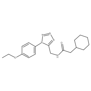 2-cyclohexyl-N-((1-(4-ethoxyphenyl)-1H-tetrazol-5-yl)methyl)acetamide Structure