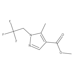 Methyl 5-methyl-1-(2,2,2-trifluoroethyl)-1H-pyrazole-4-carboxylate结构式
