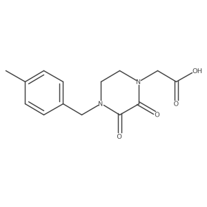 [4-(4-Methylbenzyl)-2,3-dioxopiperazin-1-yl]acetic acid Structure