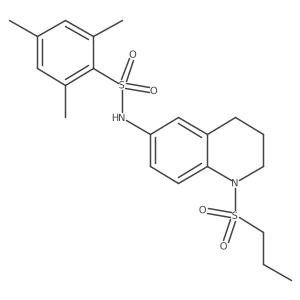 2,4,6-trimethyl-N-[1-(propane-1-sulfonyl)-1,2,3,4-tetrahydroquinolin-6-yl]benzene-1-sulfonamide Structure