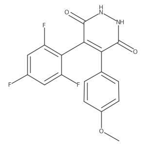 1,2-Dihydro-4-(4-methoxyphenyl)-5-(2,4,6-trifluorophenyl)-3,6-pyridazinedione结构式