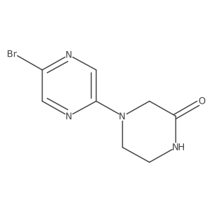 4-(5-Bromo-2-pyrazinyl)-2-piperazinone结构式