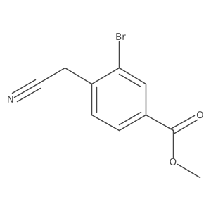Methyl 3-bromo-4-(cyanomethyl)benzoate结构式
