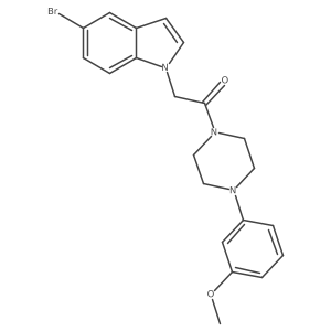 2-(5-bromoindol-1-yl)-1-[4-(3-methoxyphenyl)piperazin-1-yl]ethanone Structure