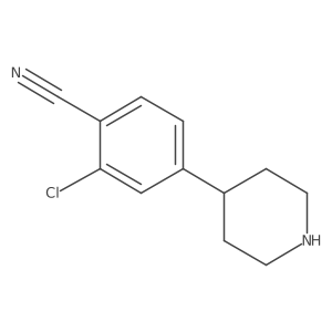 2-Chloro-4-(piperidin-4-yl)benzonitrile结构式