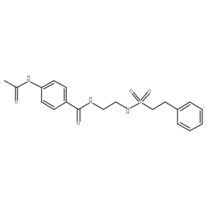 4-acetamido-N-(2-(2-phenylethylsulfonamido)ethyl)benzamide Structure