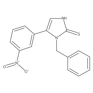 1-benzyl-5-(3-nitrophenyl)-1H-imidazole-2-thiol结构式