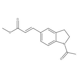 Methyl 3-(1-acetyl-2,3-dihydro-1H-indol-5-yl)-2-propenoate结构式