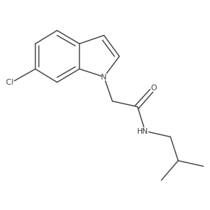 2-(6-chloro-1H-indol-1-yl)-N-(2-methylpropyl)acetamide Structure