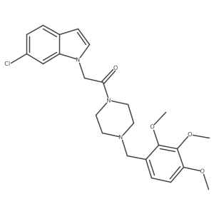 2-(6-chloro-1H-indol-1-yl)-1-[4-(2,3,4-trimethoxybenzyl)piperazin-1-yl]ethanone Structure