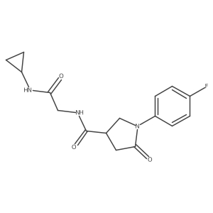 N-(2-(cyclopropylamino)-2-oxoethyl)-1-(4-fluorophenyl)-5-oxopyrrolidine-3-carboxamide Structure