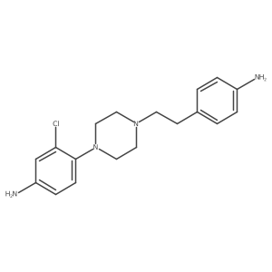 1-(4-Amino-2-chlorophenyl)-4-(4-aminophenethyl)piperazine结构式