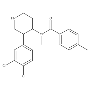 N-[(3R*,4R*)-3-(3,4-dichlorophenyl)piperidin-4-yl]-N,4-dimethylbenzamide结构式