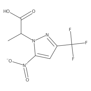 2-(5-Nitro-3-(trifluoromethyl)-1H-pyrazol-1-yl)propanoic acid Structure
